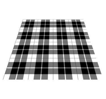Svartvit ruta Vinylmatta geometrisk - Tenstickers
