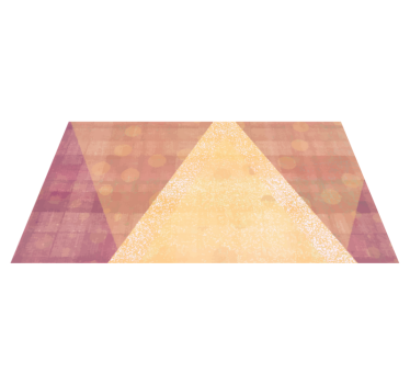 Triangulärt färgschema Vinylmatta geometrisk - Tenstickers