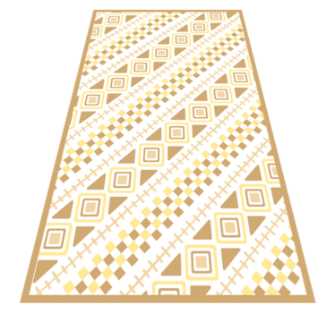 Gult mönster mosaik Vinylmatta geometrisk - Tenstickers