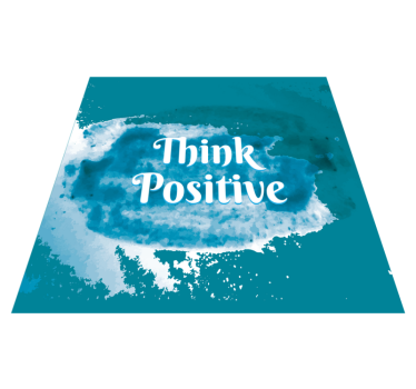 Tänk positivt Vinylmattor med fraser - Tenstickers