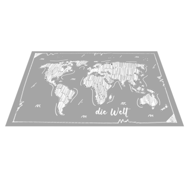 Världsomspännande karta Vinylmatta Världskarta - Tenstickers