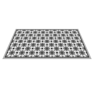 Klassiskt blommönster Vinylmatta Mosaik - Tenstickers