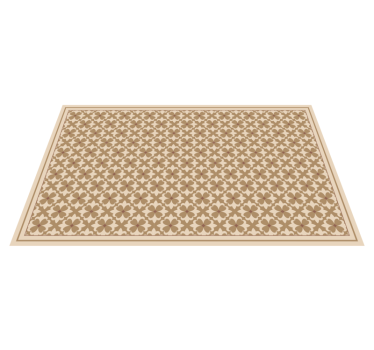 Vintage beige kvadratmönster kakelmatta - Tenstickers