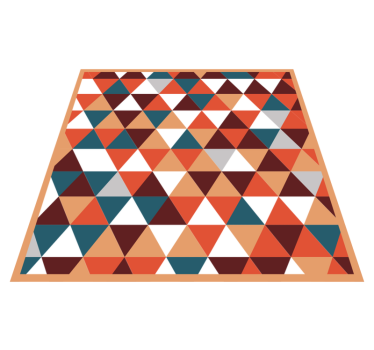 Triangulärt mosaikmönster Vinylmatta geometrisk - Tenstickers