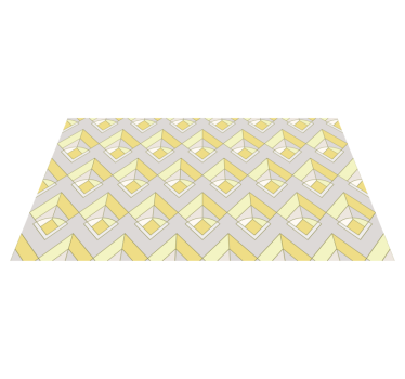 Gula trianglar bildar geometriska mattor - Tenstickers