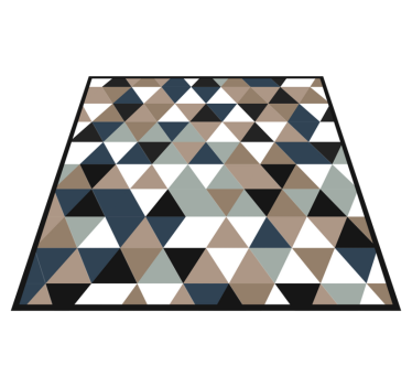 Triangulära toner Vinylmatta geometrisk - Tenstickers