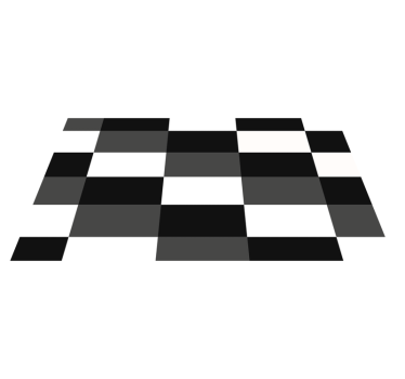 Svart och vit rutig Vinylmatta geometrisk - Tenstickers