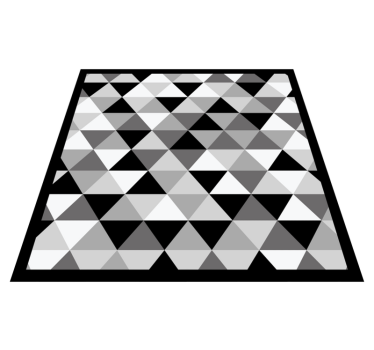 Vita, grå och svarta trianglar designar geometriska mattor - Tenstickers