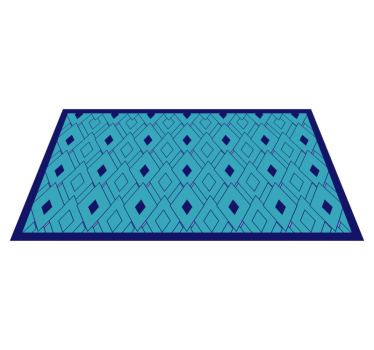 Blå diamantelement Vinylmatta geometrisk - Tenstickers