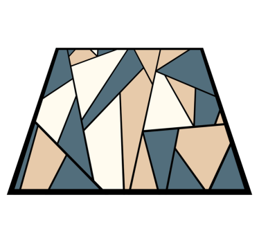 Grå och beige sektioner Vinylmatta geometrisk - Tenstickers