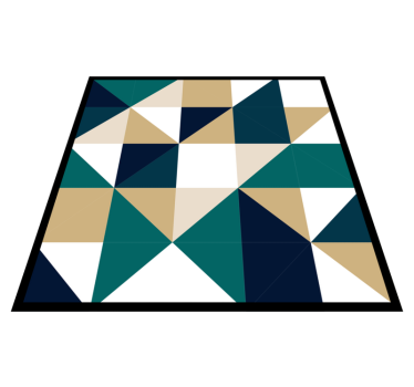 Triangulära färgblock Vinylmatta geometrisk - Tenstickers