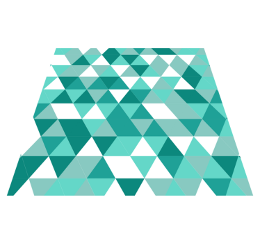 Turkos trianglar mönster geometrisk matta - Tenstickers