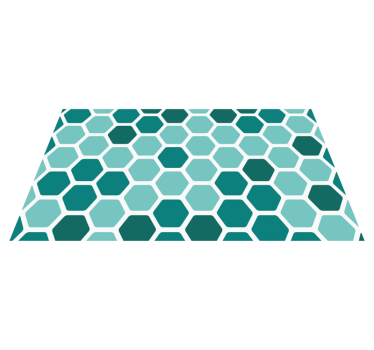 Grönt bikakemotiv Vinylmatta geometrisk - Tenstickers