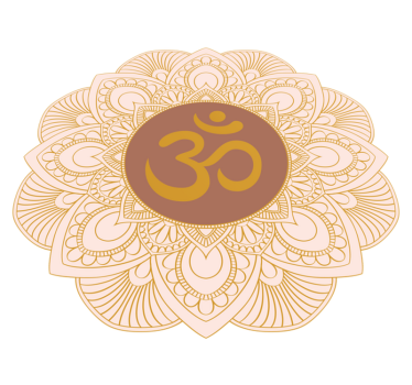 Om meditation symbol mandala design matta - Tenstickers