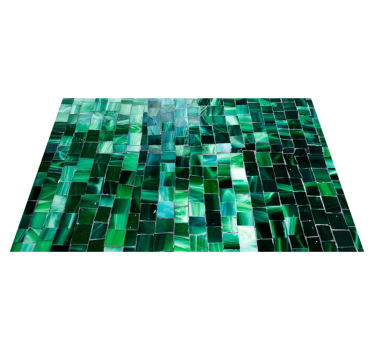 Gradient grön mosaik kakelmatta - Tenstickers