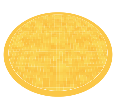 Gult mosaikmönster Vinylmatta geometrisk - Tenstickers