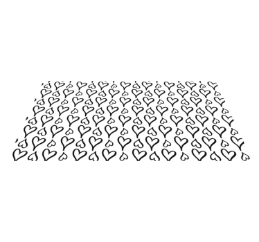 Vinylmatta textur svart hjärtmönster - Tenstickers