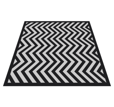 Vinylmatta geometrisk svart och grått zigzag - Tenstickers