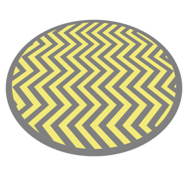 Vinylmatta geometrisk grå och gul zick-zack - Tenstickers