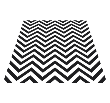 Klassisk svartvitt zigzag -linjer fyrkantig matta - Tenstickers