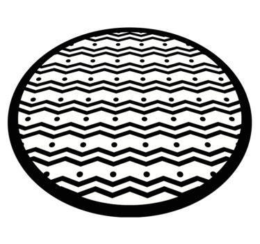 Vågigt prickmönster Vinylmatta geometrisk - Tenstickers