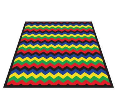 Livligt sicksackelement Vinylmatta geometrisk - Tenstickers