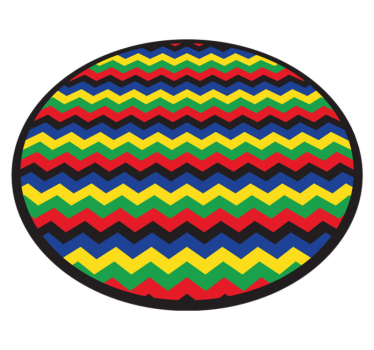 Vinylmatta geometrisk färgglad zigzag stil - Tenstickers