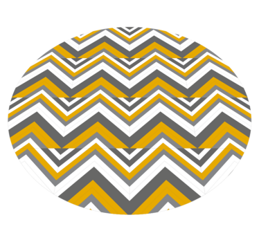 Vinylmatta geometrisk chevron grå och gul - Tenstickers