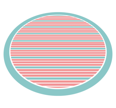 Retro blå och rosa diagonal mönster ränder matta - Tenstickers