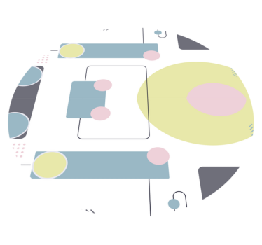 Vinylmatta geometrisk abstrakta cirkelformer - Tenstickers
