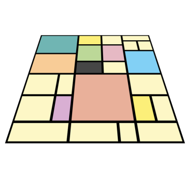 Livfull geometri Vinylmatta geometrisk - Tenstickers