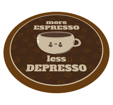 Espresso roliga citat skräddarsydda mattor - Tenstickers