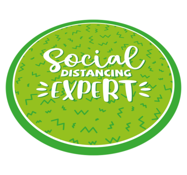 Expert på social distansering Vinylmatta Världskarta - Tenstickers