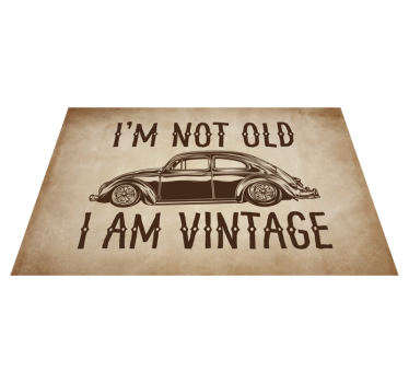 Inte gammal men vintage rolig design skräddarsydda mattor - Tenstickers
