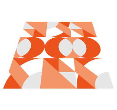 Retro geometriskt motiv Vinylmatta geometrisk - Tenstickers