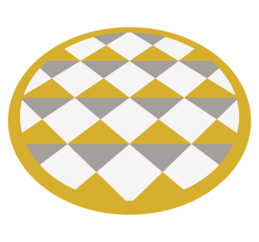 Diamantmönstercirkel Vinylmatta geometrisk - Tenstickers