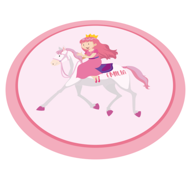 Anpassad prinsessa på enhörning Andra Vinylmattor - Tenstickers