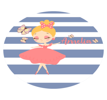 Anpassning av balettfe Vinylmatta namn - Tenstickers