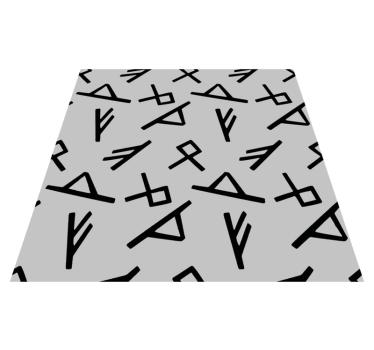 Snygga svarta former Vinylmatta geometrisk - Tenstickers