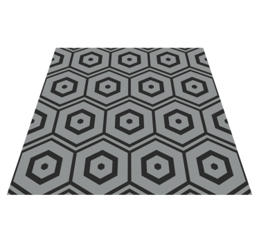 Hexagonmönster Vinylmatta geometrisk - Tenstickers