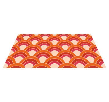 Färgglada välvda mönster Vinylmatta geometrisk - Tenstickers