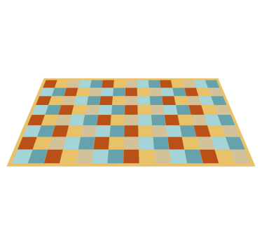 Schackrutig stil Vinylmatta geometrisk - Tenstickers