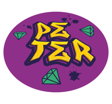 Konst och diamanter Vinylmatta namn - Tenstickers