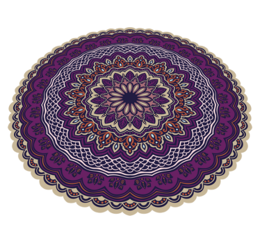 Livfull lila design Vinylmatta Mandala - Tenstickers