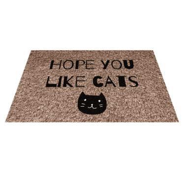 Hoppas du gillar katter Vinylmattor med fraser - Tenstickers