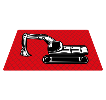 Grävmaskin konst Andra Vinylmattor - Tenstickers