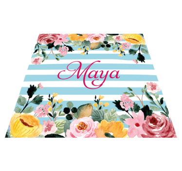 Anpassad botanisk design Vinylmatta sovrum - Tenstickers
