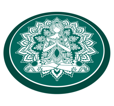 Mandala med mediterande kvinna mandalamatta - Tenstickers