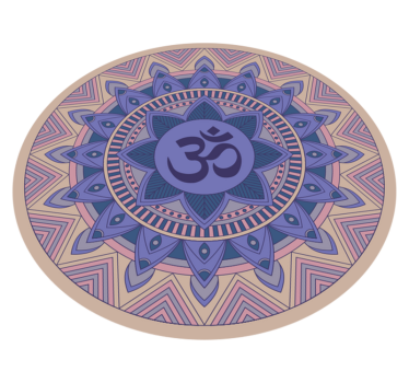Färgglad mandala med om symbol mandalamatta - Tenstickers