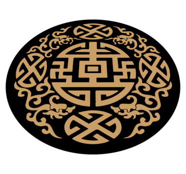 Fast zen mandala mönster mandalamatta - Tenstickers